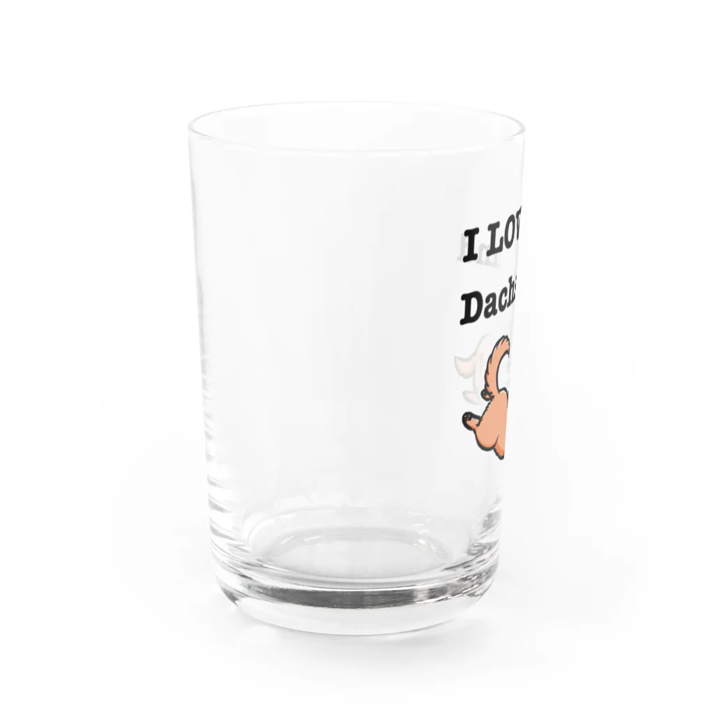 真希ナルセ（マキナル）のI LOVE Dachshund Water Glass :left