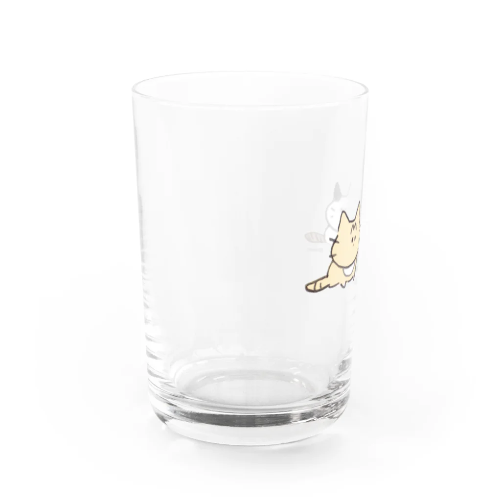 ナナちゃん・ポンちゃんのお店【SUZURI支店】のナナポンちゃん Water Glass :left