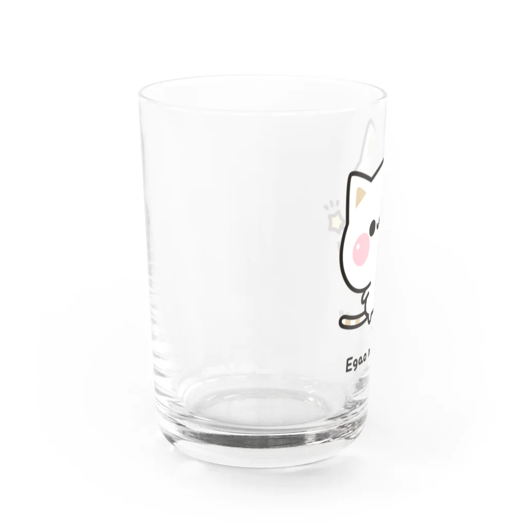 DECORの気づかいのできるネコ　笑顔になぁれver. Water Glass :left