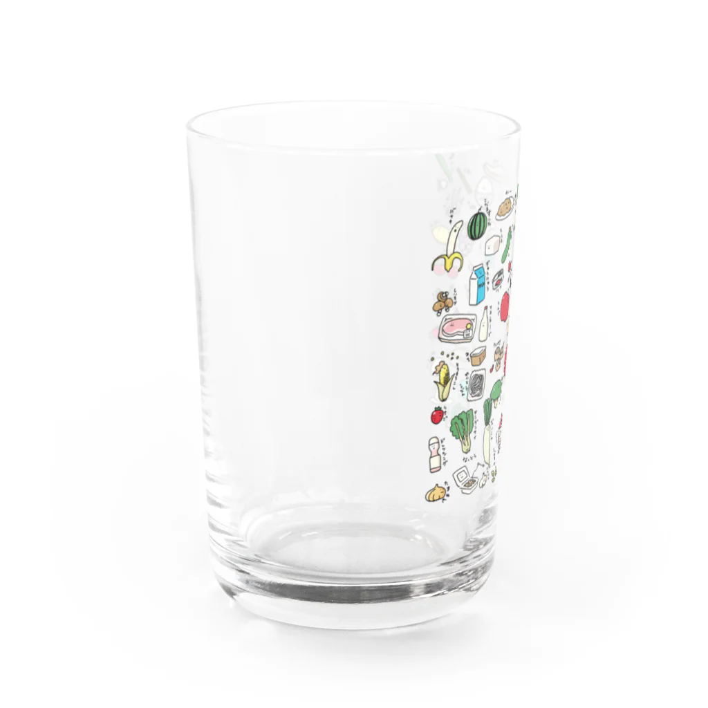 いそがしくてもメシのたべものふれんず Water Glass :left