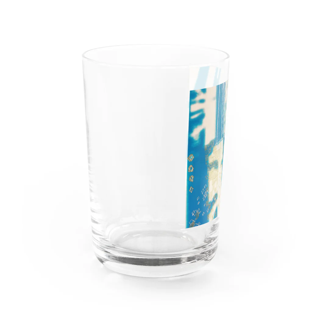 peonicのブライトブルーストライプ Water Glass :left