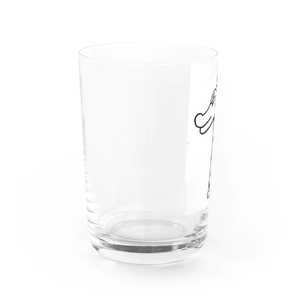 謎のガリショップのキリンみたいなやつ Water Glass :left