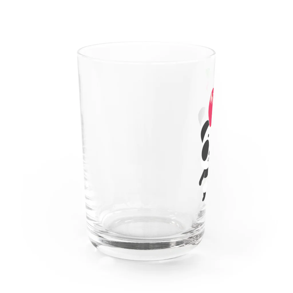 イラスト MONYAAT のパンダ！ズレぱんだちゃんのリンゴ食べたの誰？　 Water Glass :left