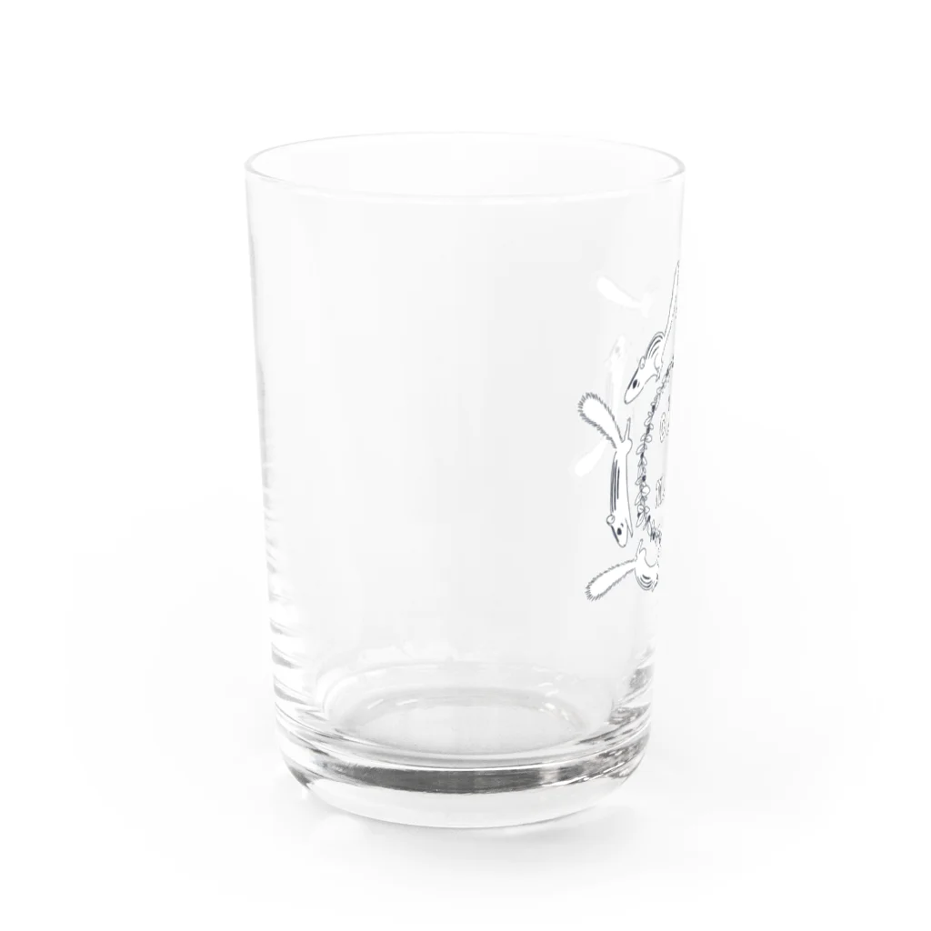 シマリス&ボタンインコのぐるぐるシマリス Water Glass :left