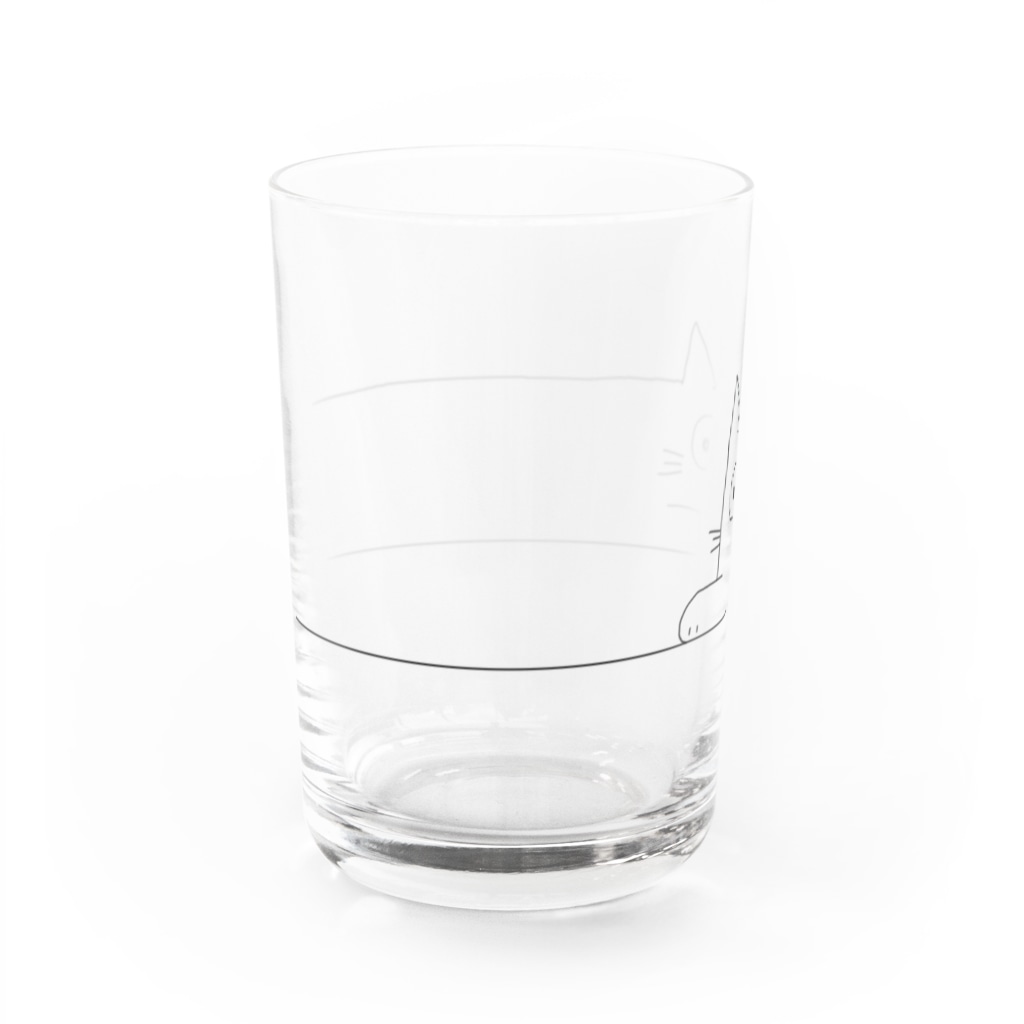 自然派猫猫倶楽部のA flat cat Water Glass :left
