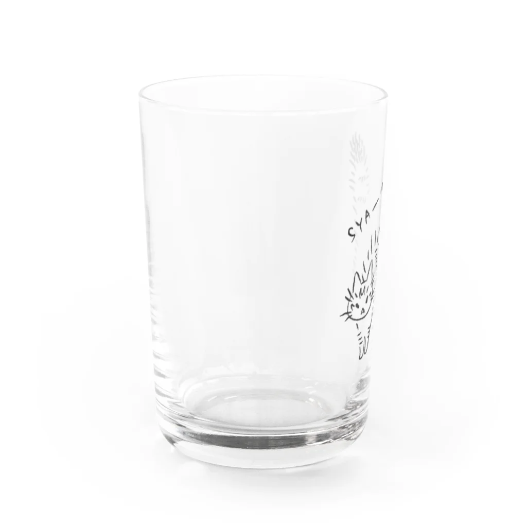 むしんちのシャーする猫 Water Glass :left
