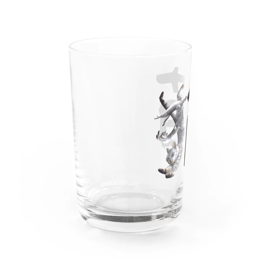 ちばっちょ【ち畳工房&猫ねこパラダイス】の猫文字２ Water Glass :left