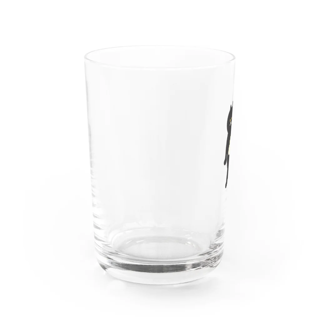 SUIMINグッズのお店の餃子をMacBookのように運ぶねこ Water Glass :left