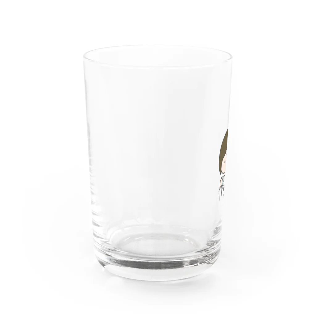 67って鳥の頭ですのとんとんとんぷくちゃん Water Glass :left