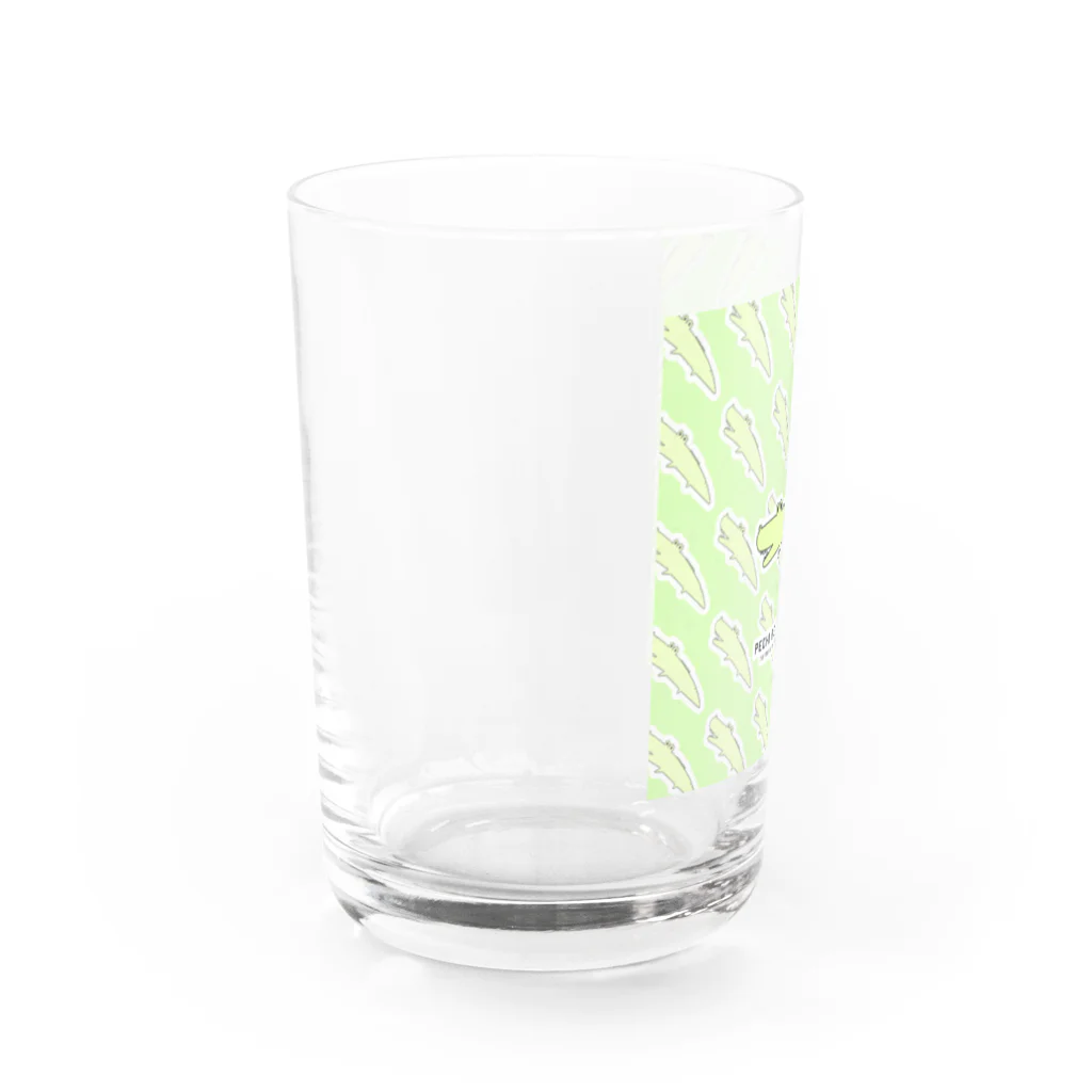 ぺちぺち工房 Pechi Pechi Atelierのわにがいっぱい Water Glass :left