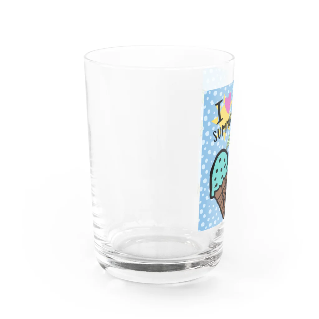 ごった煮商店のラブサマーチョコミントを添えて Water Glass :left