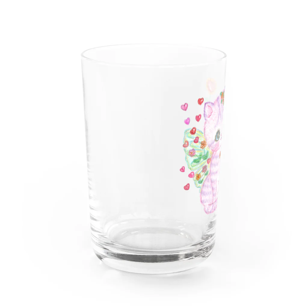 メルティカポエミュウのにゃるる Water Glass :left