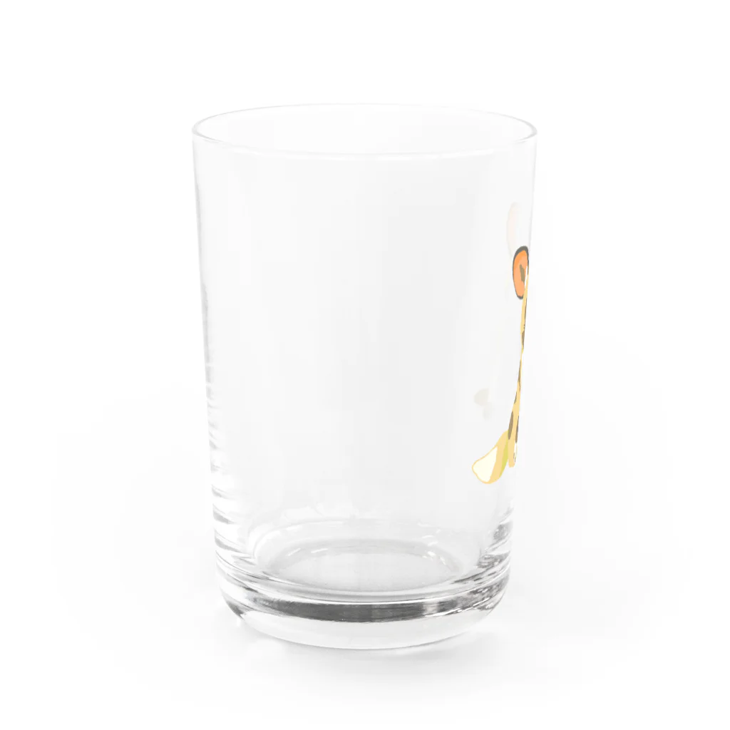 ちゃこぺん（SUZURI店）のリカオン Water Glass :left