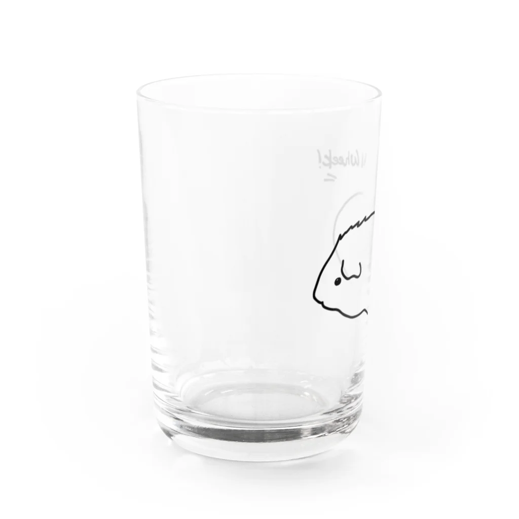 hiromimのguineapig “Wheek！” Water Glass :left