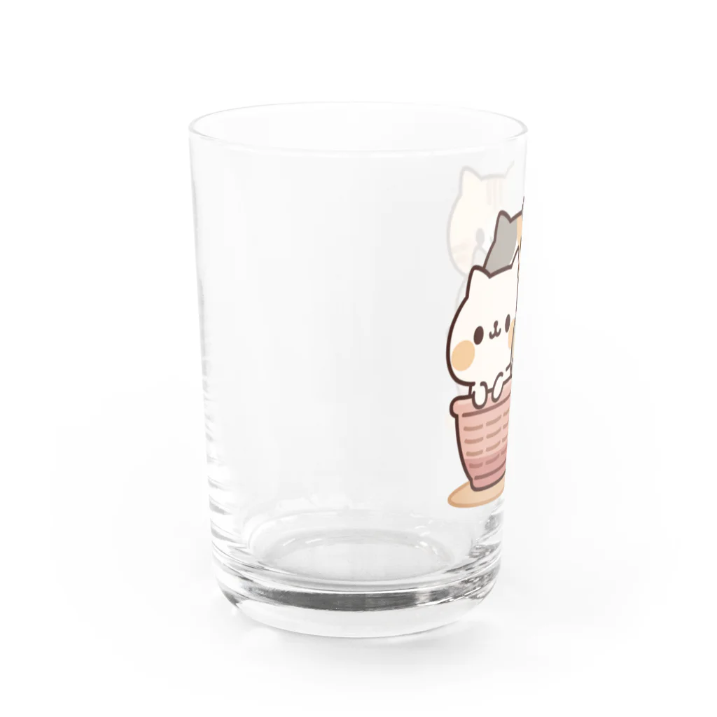 DECORのネコがいっぱい/カゴver. Water Glass :left