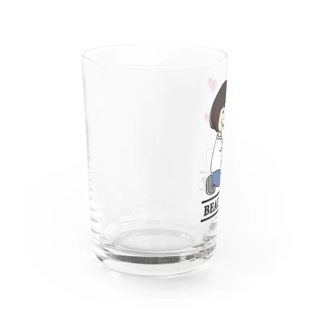 Funny Mill SUZURI店の抱っこワンコ Water Glass :left