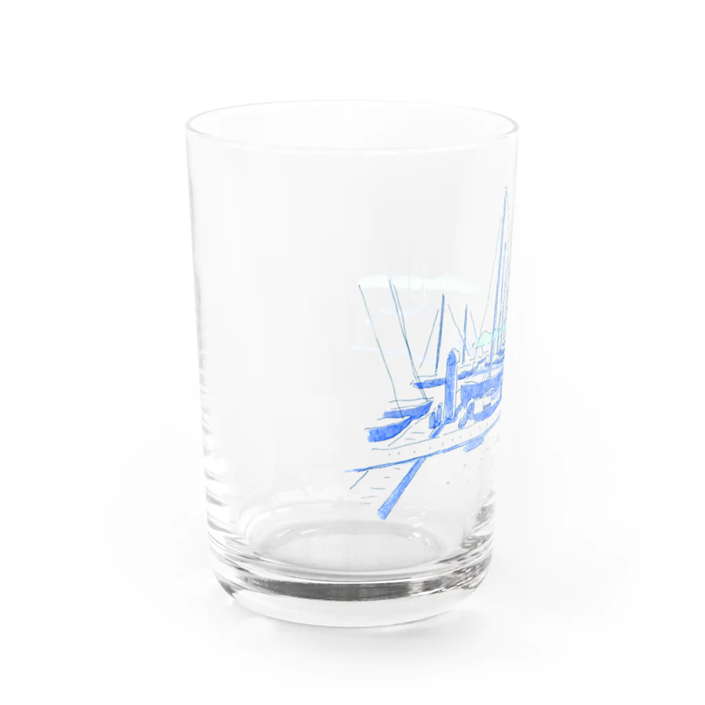 はしもとゆかのヨット Water Glass :left