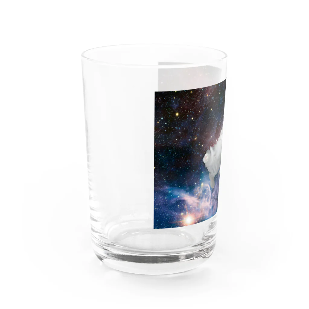 おもち屋さんのスペースキャット Water Glass :left