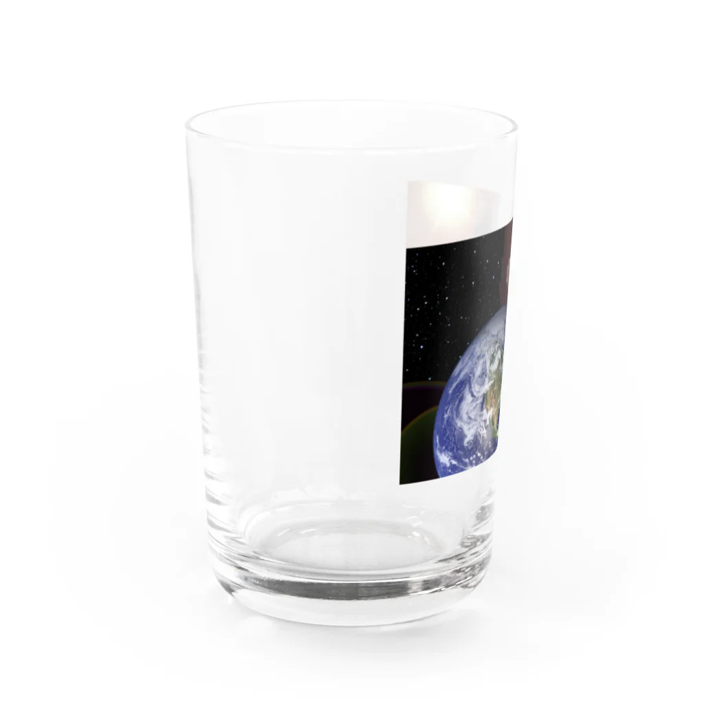 おもち屋さんのスペースキャット地球侵略 Water Glass :left