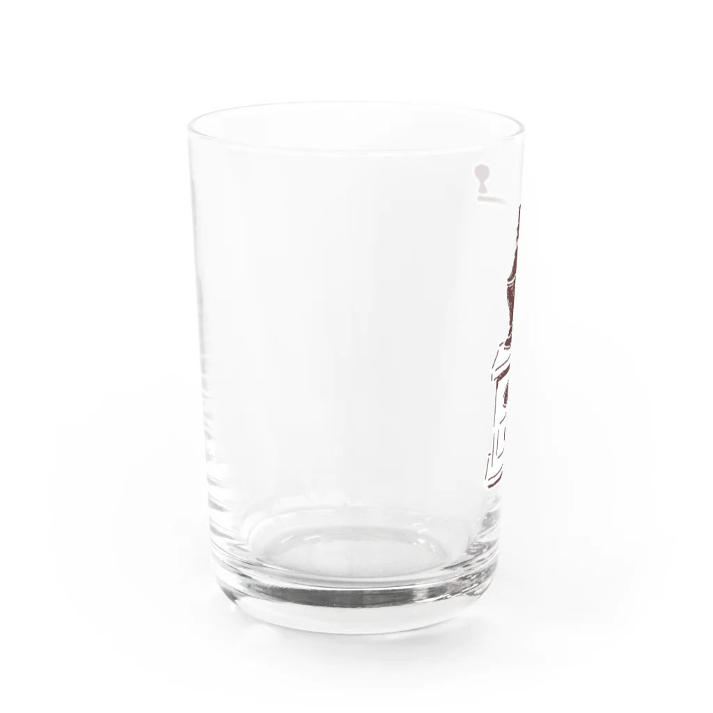 NIKORASU GOの喫茶店マスター専用デザイン「コーヒーミル」（Tシャツ・パーカー・グッズ・ETC） Water Glass :left