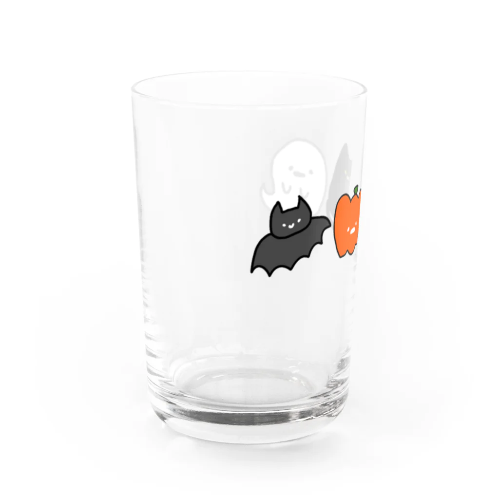 おもち屋さんのハロウィンの仲間たち Water Glass :left