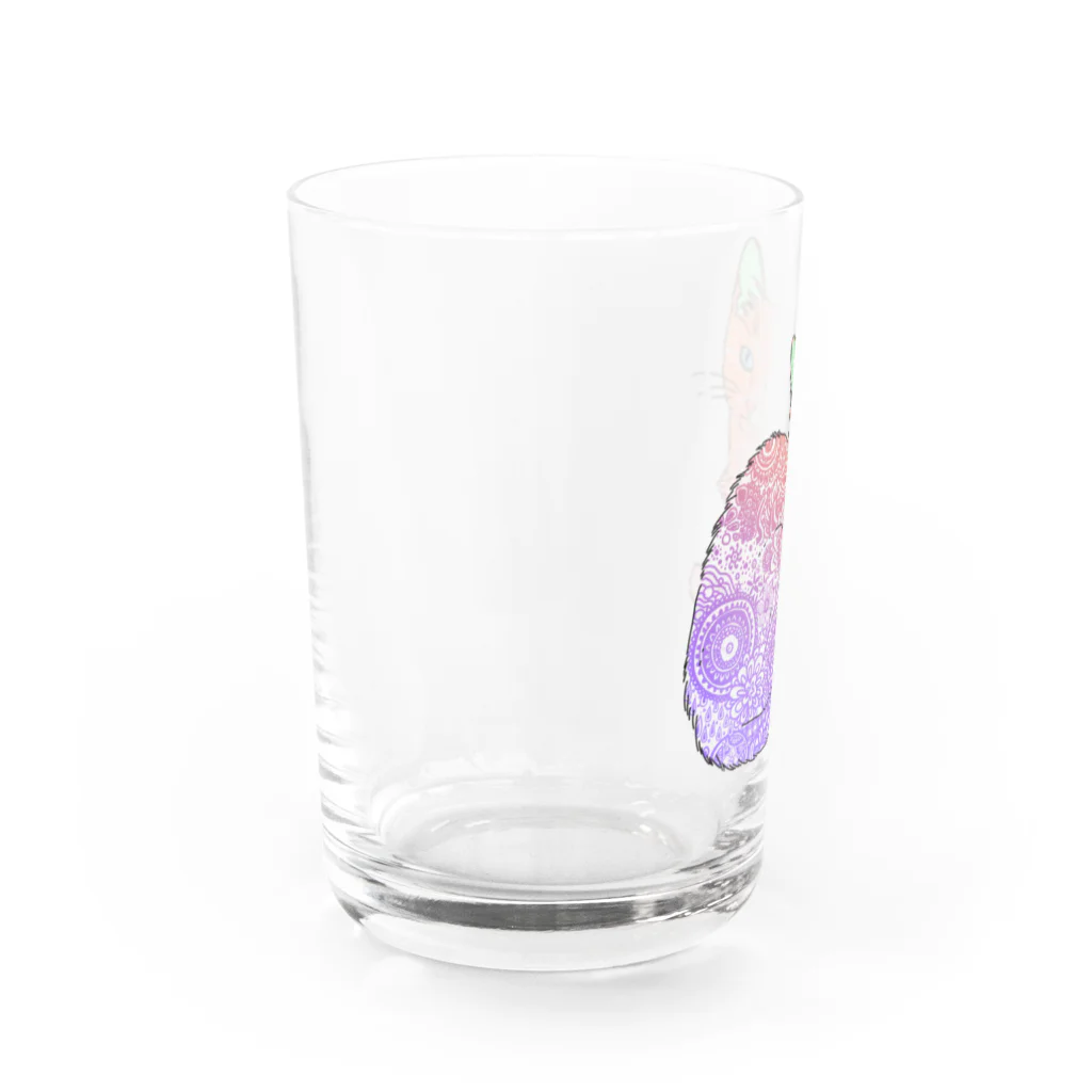 Cube屋のゼンタングルねこ② Water Glass :left