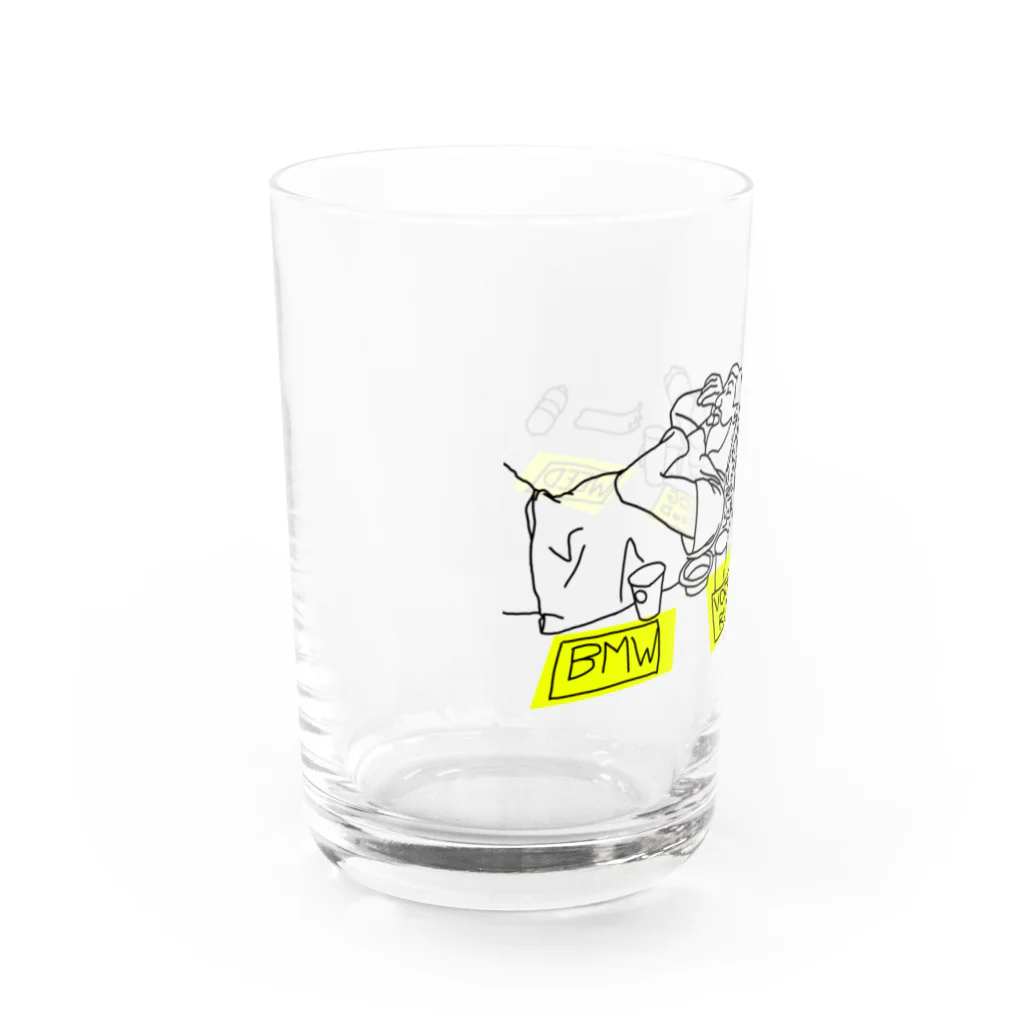 chiiise999のドイツのホームレス with 犬 Water Glass :left