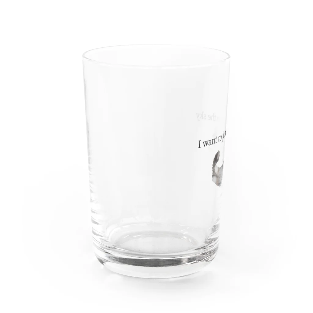 おもち屋さんの猫も飛べるはず Water Glass :left