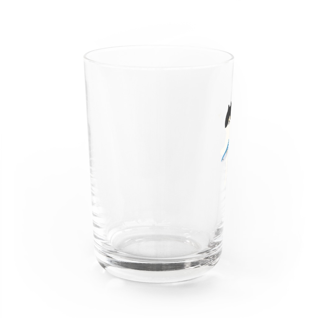 SUIMINグッズのお店の盗んだサンマと歩き出すねこ Water Glass :left