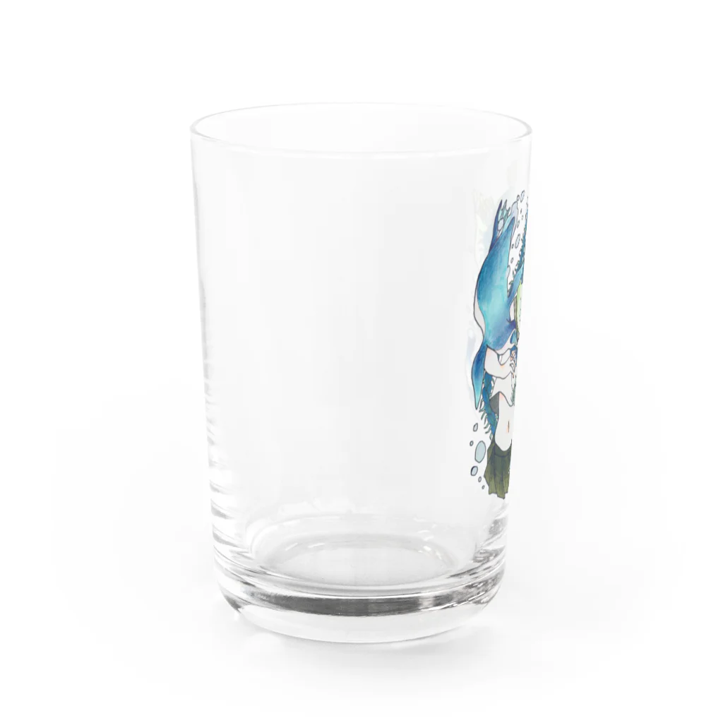 みみずの青に沈む Water Glass :left