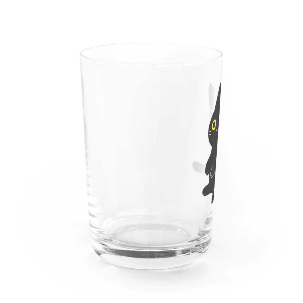 ちゃこぺん（SUZURI店）のクロネコロッタ Water Glass :left