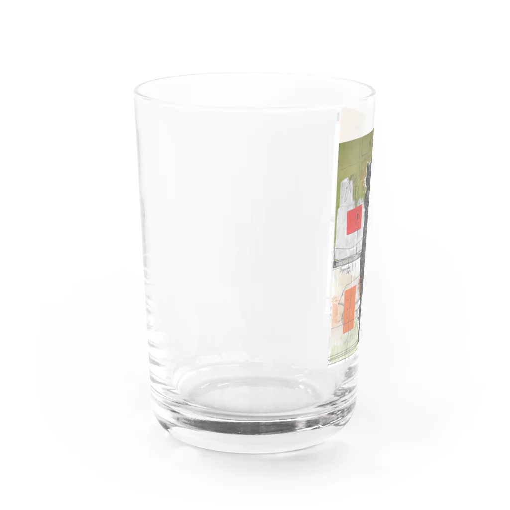 樽猫堂  安部円子のそと見る猫 Water Glass :left