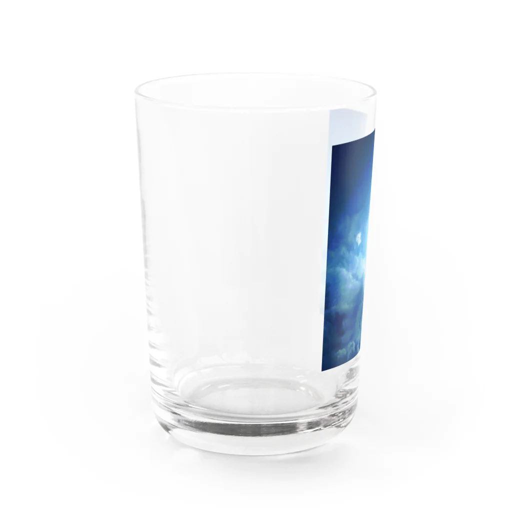 錆猫の館の龍神☆ブルー Water Glass :left