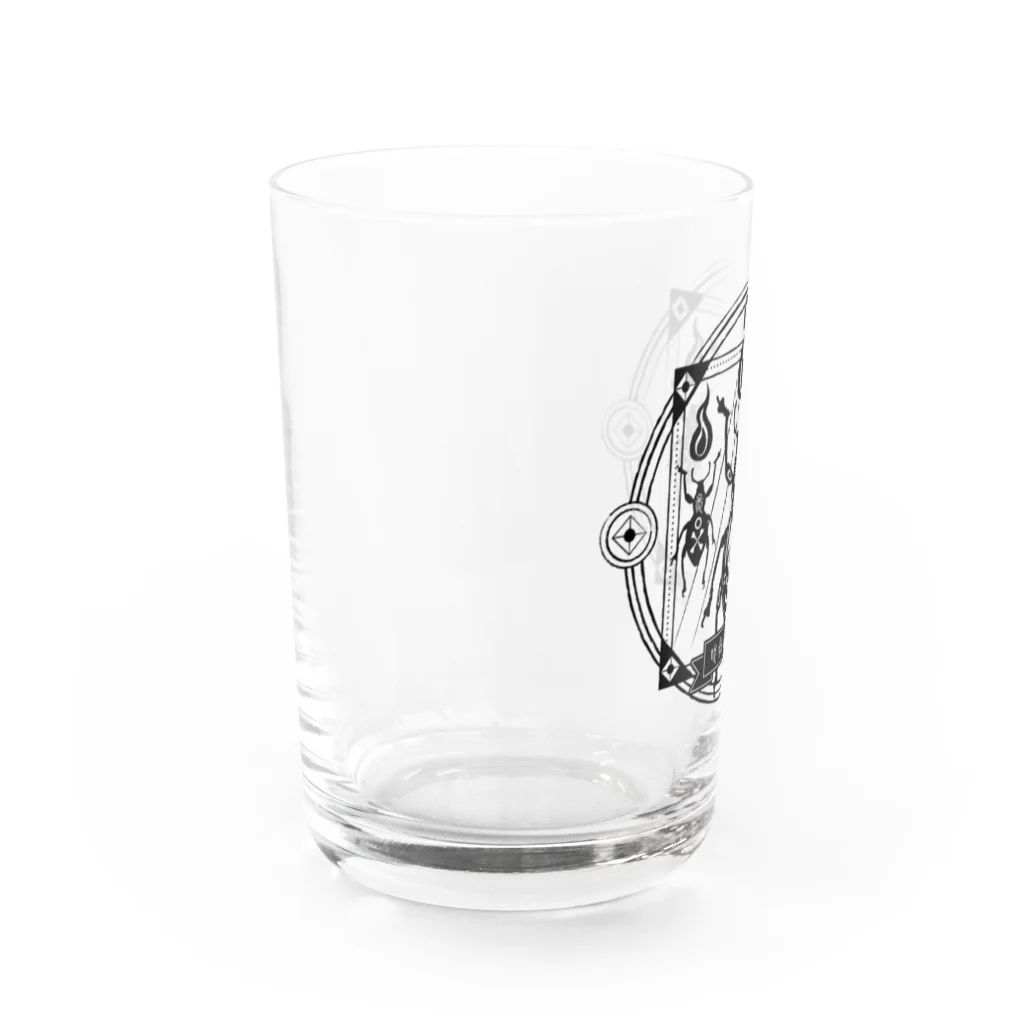 Ateの唆骸堅象虫（黒） Water Glass :left