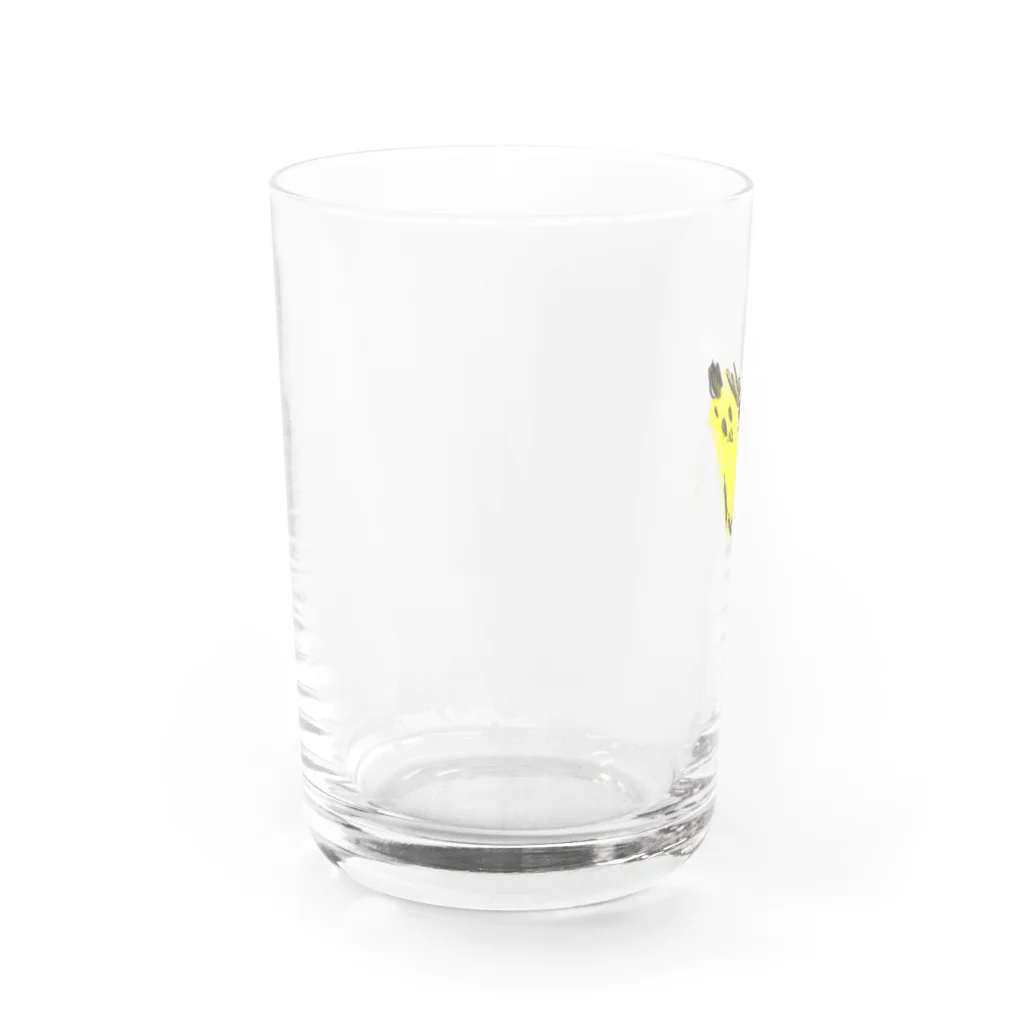 みはやさんのはーちゃん の ばなな（C・ロゴWH） Water Glass :left