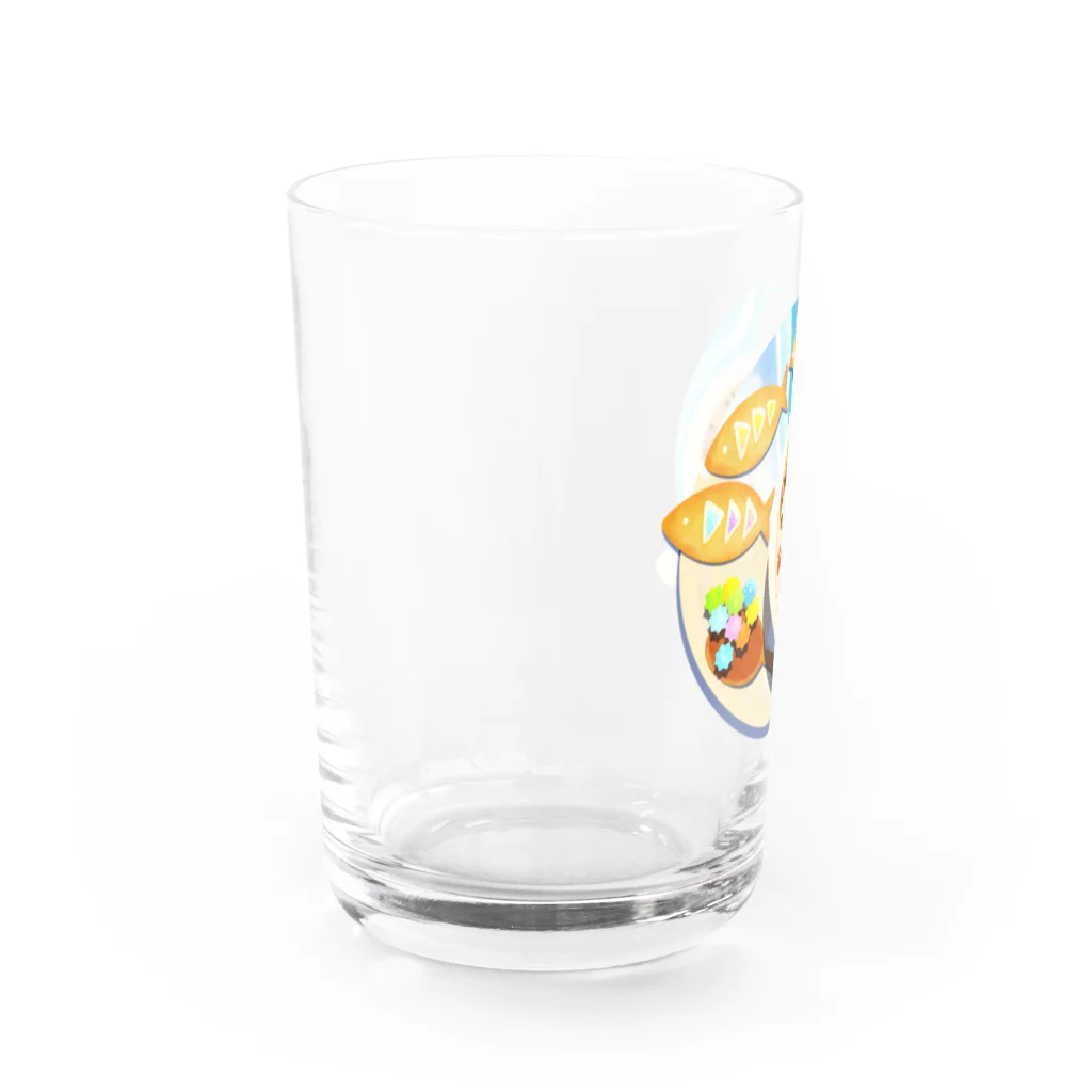 ハルノキ工房のビンロウとカプチーノ(無地) Water Glass :left