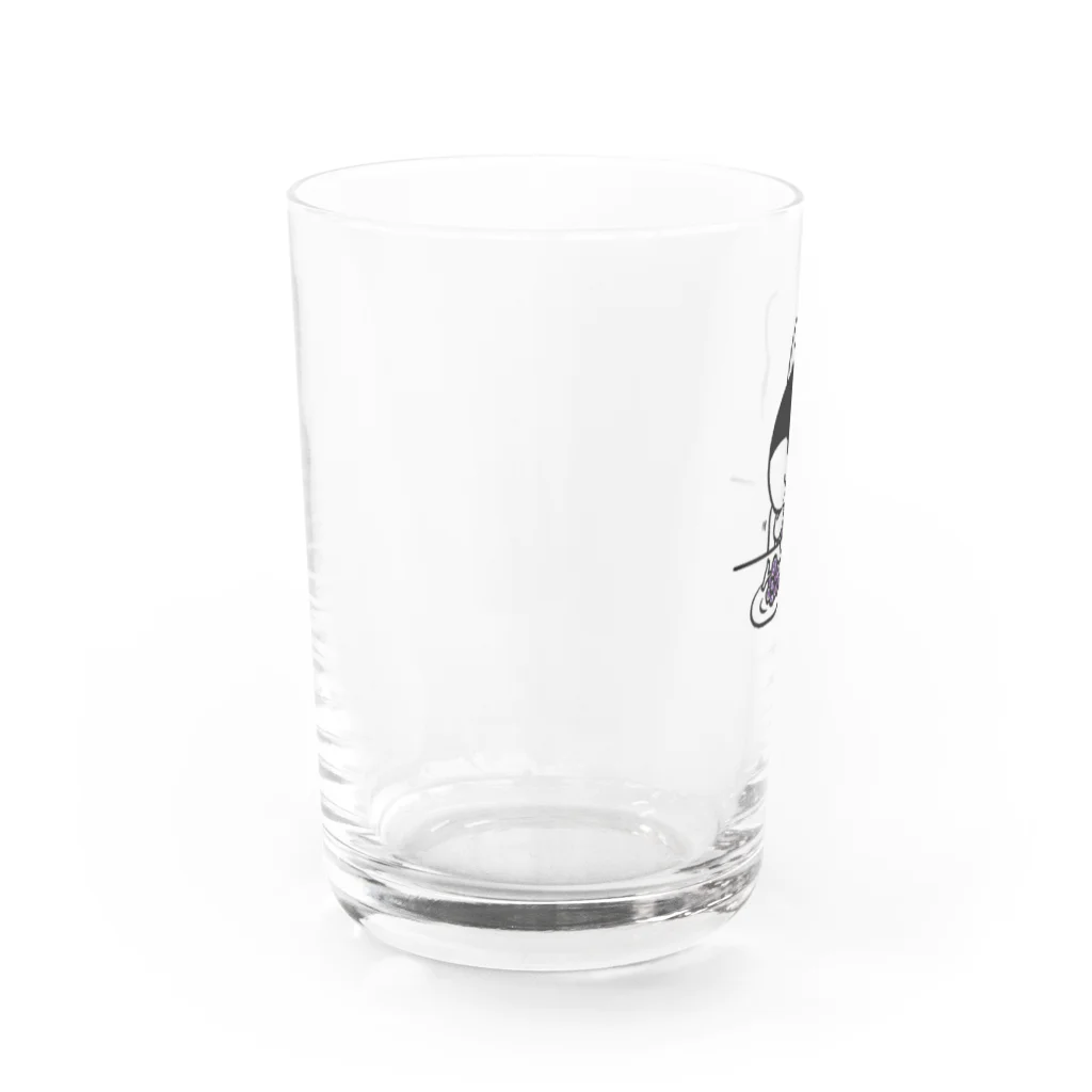 ドラキュラのうさぎの黙々とブドウ Water Glass :left