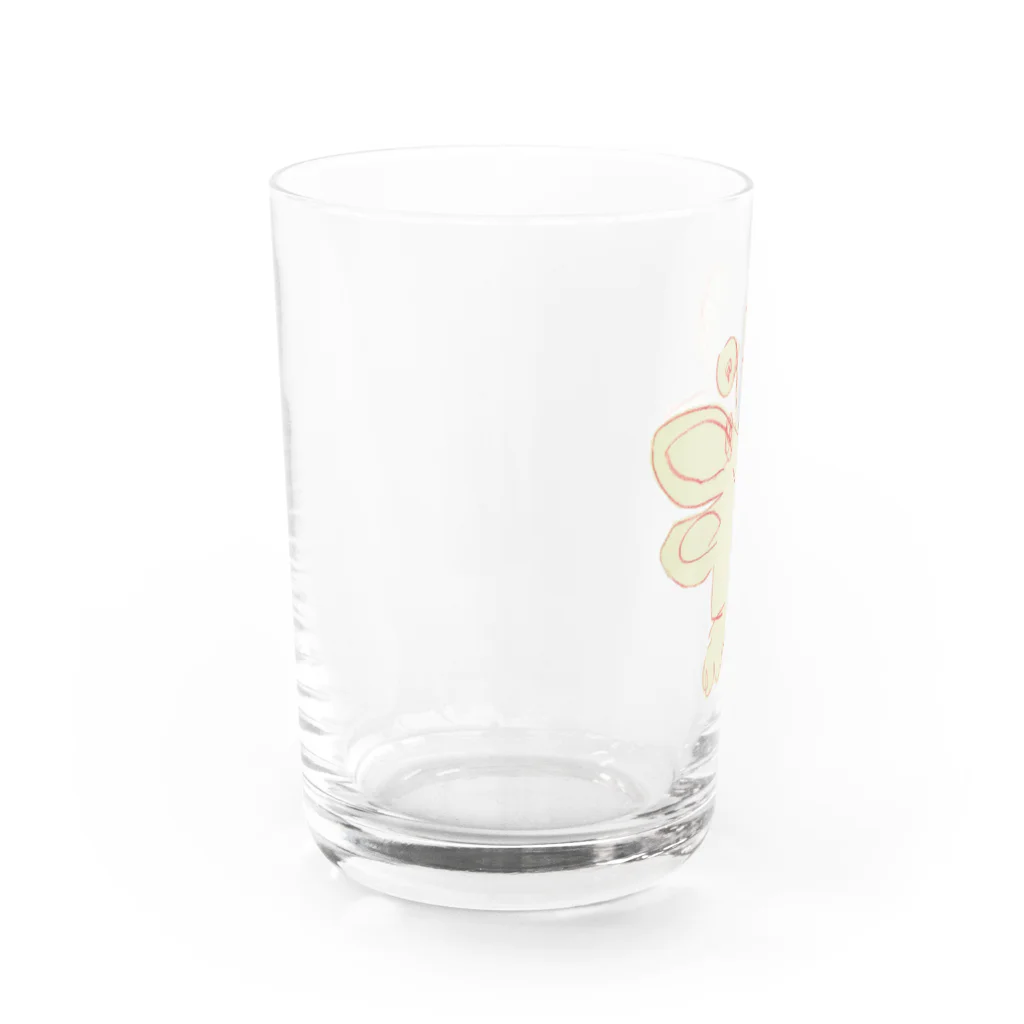 真奈美のちょうちょ Water Glass :left