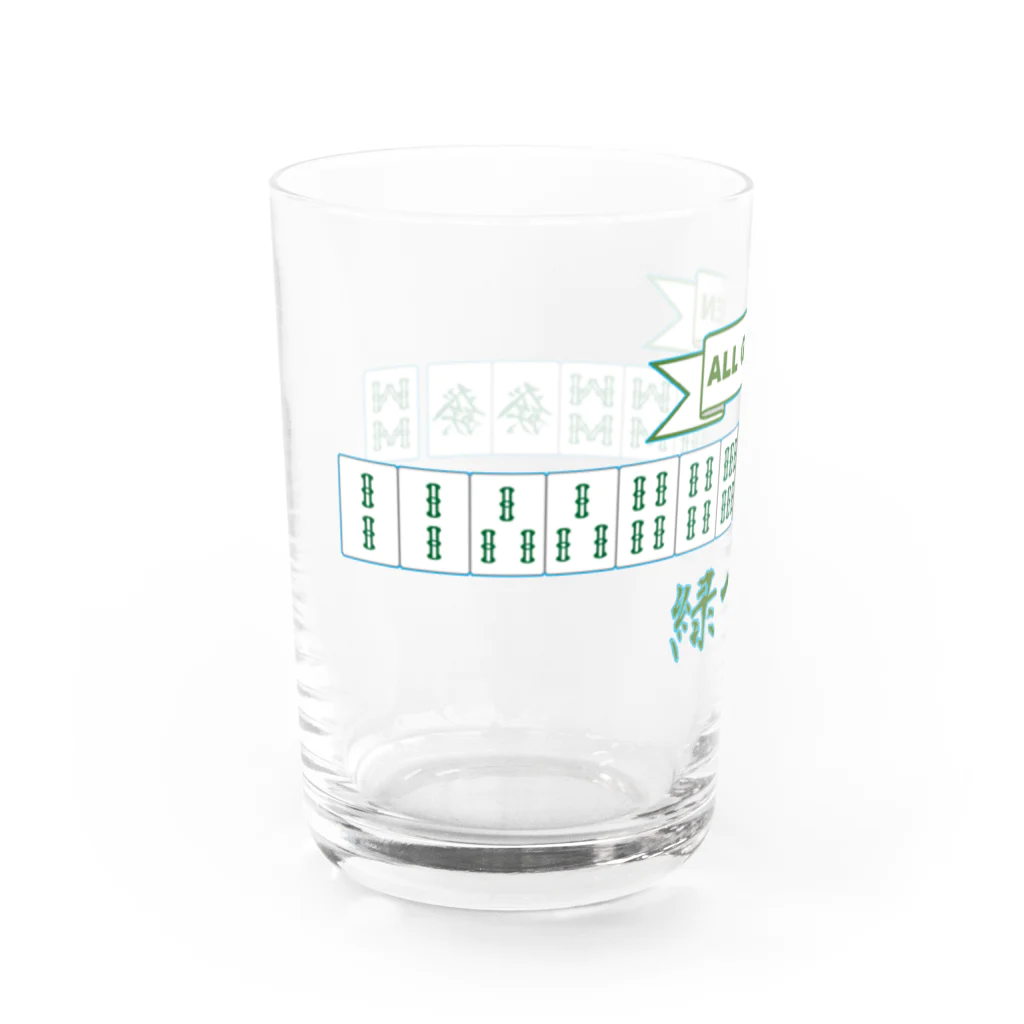 KANdoraMOROnoriの緑一色（ALL GREEN）くん Water Glass :left