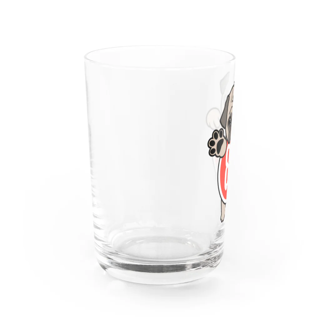 パグ PUG ぱぐ  OHMAI GALLERYのパグ-ぱぐ-PUG-パーグー グッズ Water Glass :left