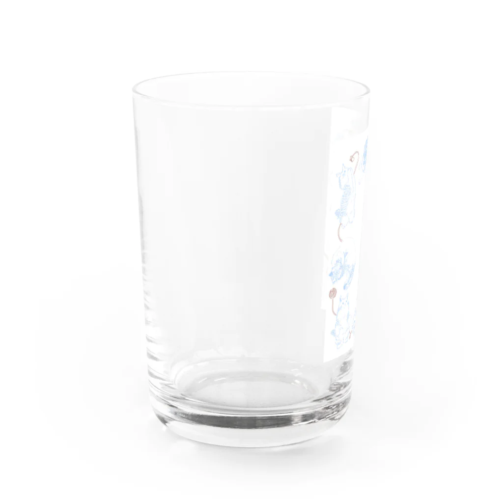 まちるだのにゃんにゃん Water Glass :left