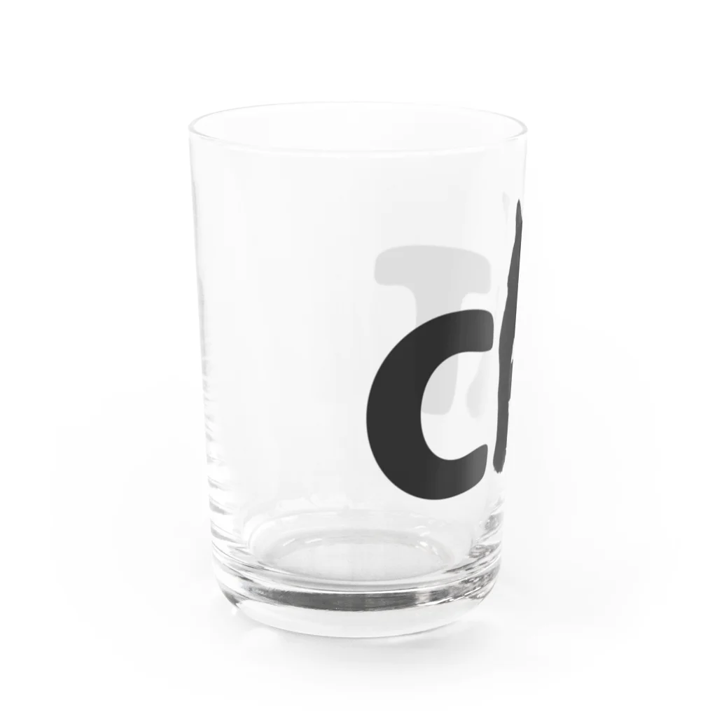 ちょこれーときゃっとの黒猫カカオたんの猫文字小物「CAT」 Water Glass :left