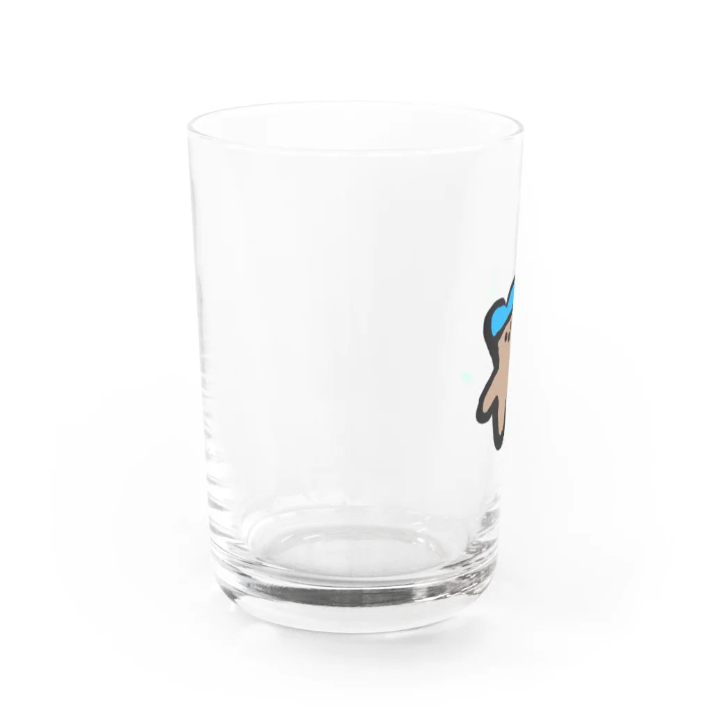 くまくま。ショップのくまくま。チョコミン党 Water Glass :left