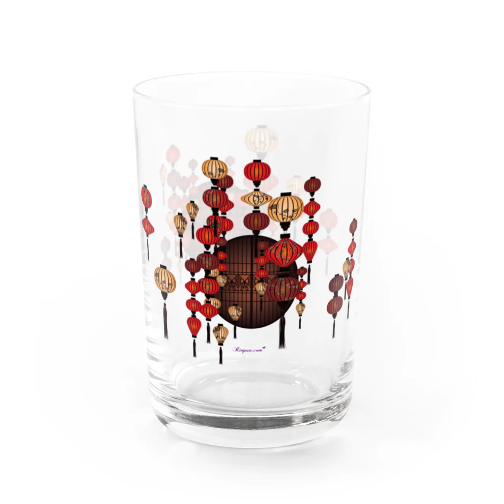 鱗粉館 suzuri別館の幻想ランタン グラス グラス左面