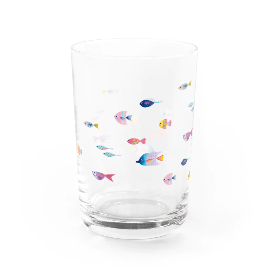 イラストレーター おおでゆかこのFish Water Glass :left