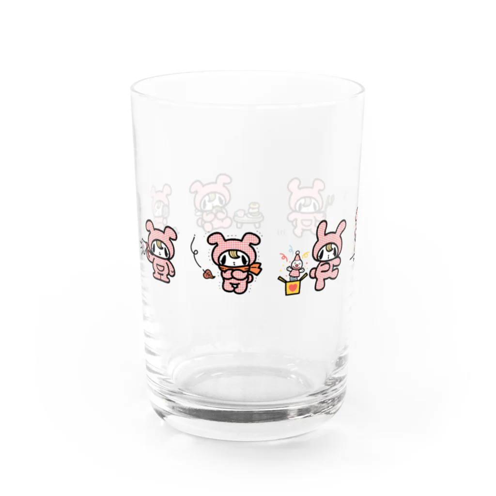 ドンナコ・ショップ　SUZURI出張店のきぐるみくん（グラス） Water Glass :left