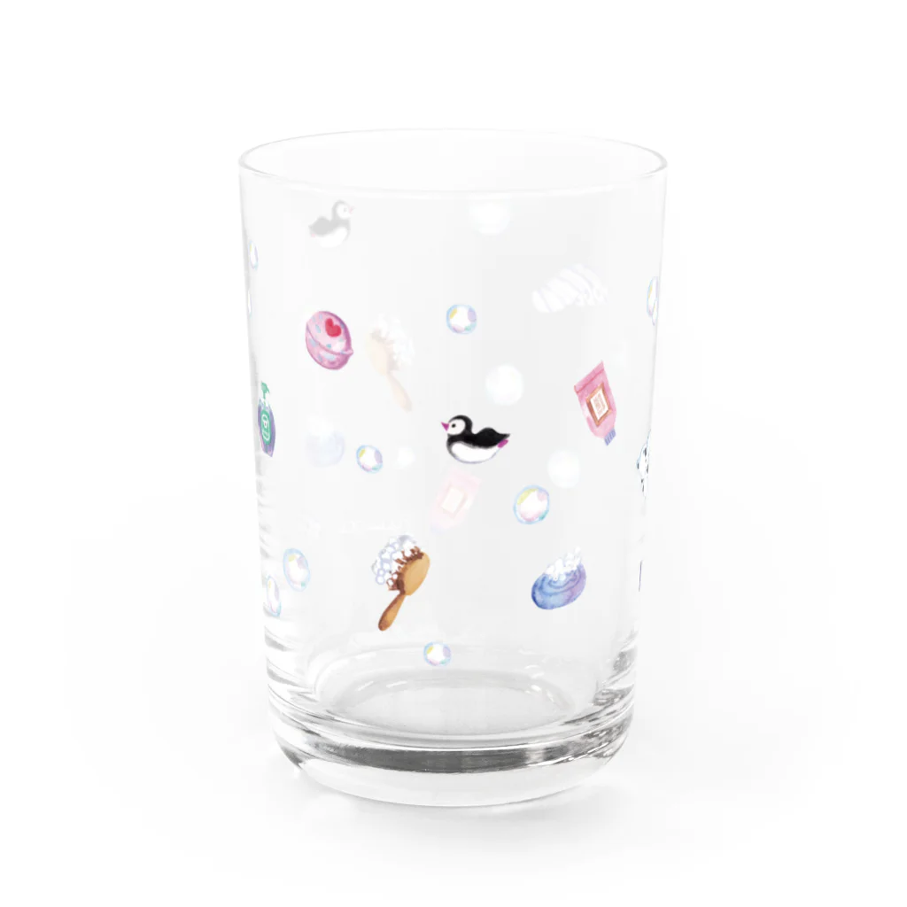 イラストレーター おおでゆかこのHappy Bath time Water Glass :left