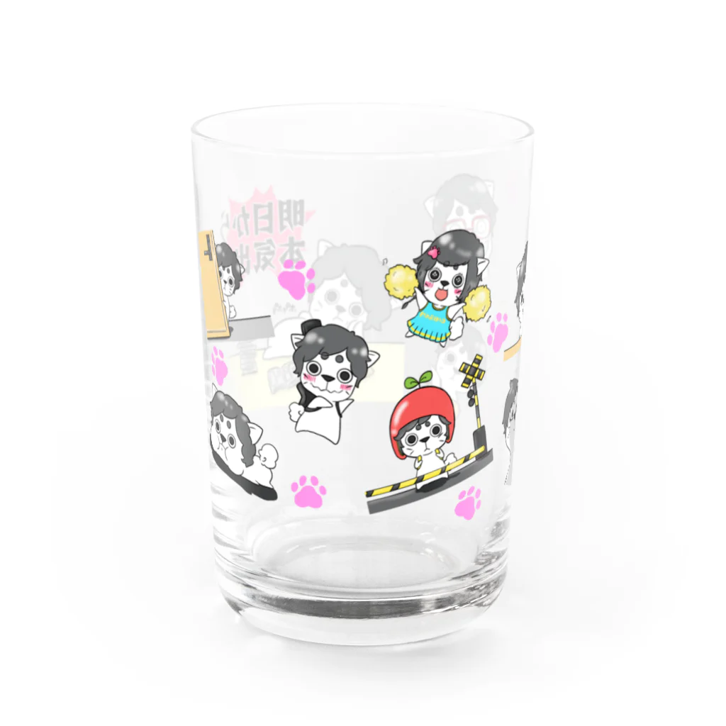 まてゆき.のまりも柄 Water Glass :left