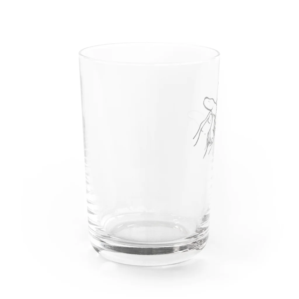 西表かえる連合公民館のa kaeru in the hand ヤエヤマハラブチガエル （グラス用） Water Glass :left