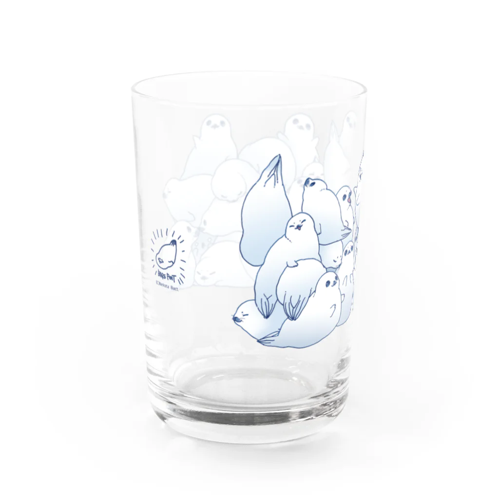 BARE FEET/猫田博人のアザラシつみつみ・グラス Water Glass :left